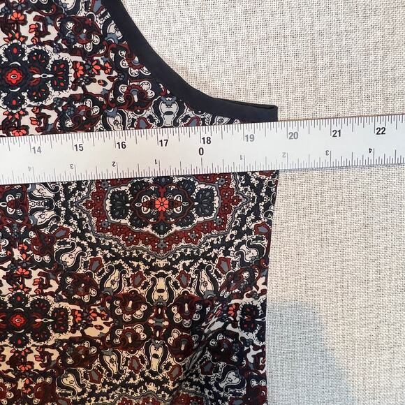 Athleta Medallion Dunes Tank Top Women's L Tie Racer Back Boho Keyhole Tassels - Picture 8 of 12